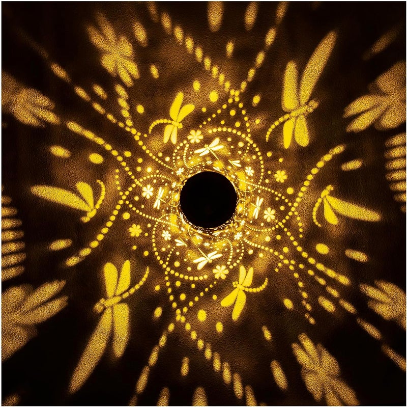 EZTZEN 2 Pack Dragonfly Solar Lanterns Outdoor Waterproof Hanging Solar Lights Dragonfly Gifts for Women Men Metal Decorative LED Lights for Garden Decor,Yard,Patio,Lawn,Tabletop,Pathway,Landscape - Image 2